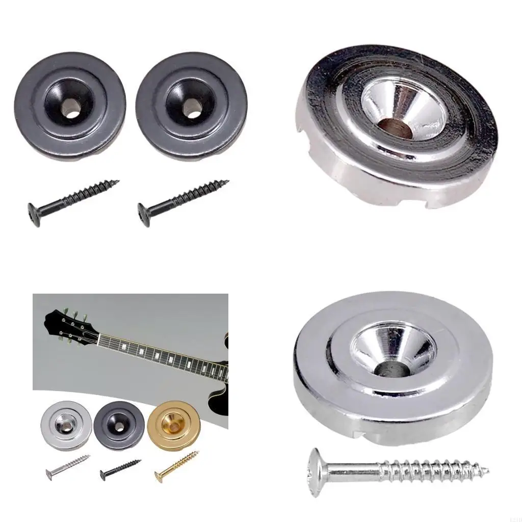 2Pcs Round Slotted String Retainer Guide Tree With Screw for Bass