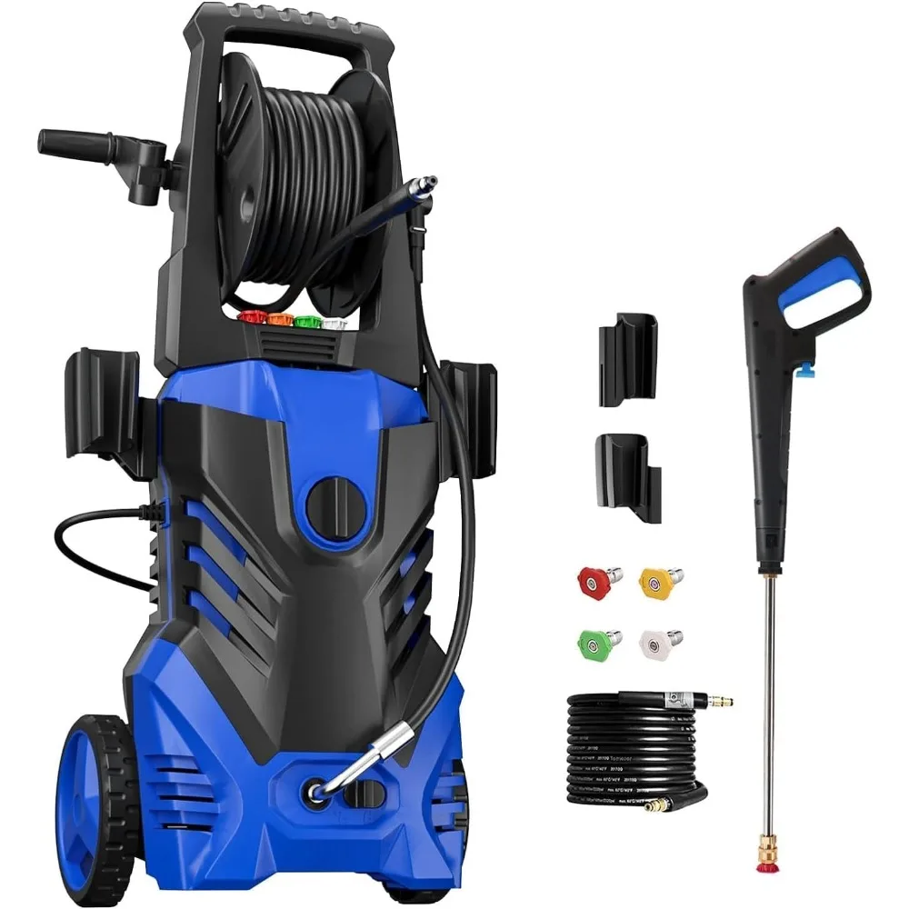 Electric Pressure Washer 5000PSI-Max 3GPM Power Washer 4 Different Pressure Tips, 25FT Hose Power Cord, Foam Cannon
Electric Pressure Washer 5000PSI-Max 3GPM Power Washer 4 Different Pressure Tips, 25FT Hose Power Cord, Foam Cannon