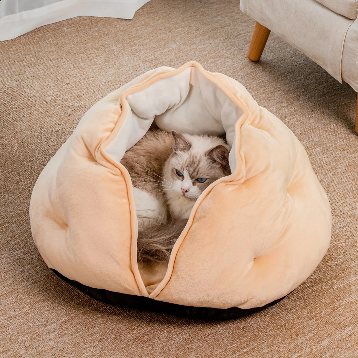 Self-Warming Cat Bed for Indoor Cats, Velvet Plush Donut Cuddle Bed for Small Medium Dogs, Thickened Fuzzy Round Pet Nest
Self-Warming Cat Bed for Indoor Cats, Velvet Plush Donut Cuddle Bed for Small Medium Dogs, Thickened Fuzzy Round Pet Nest