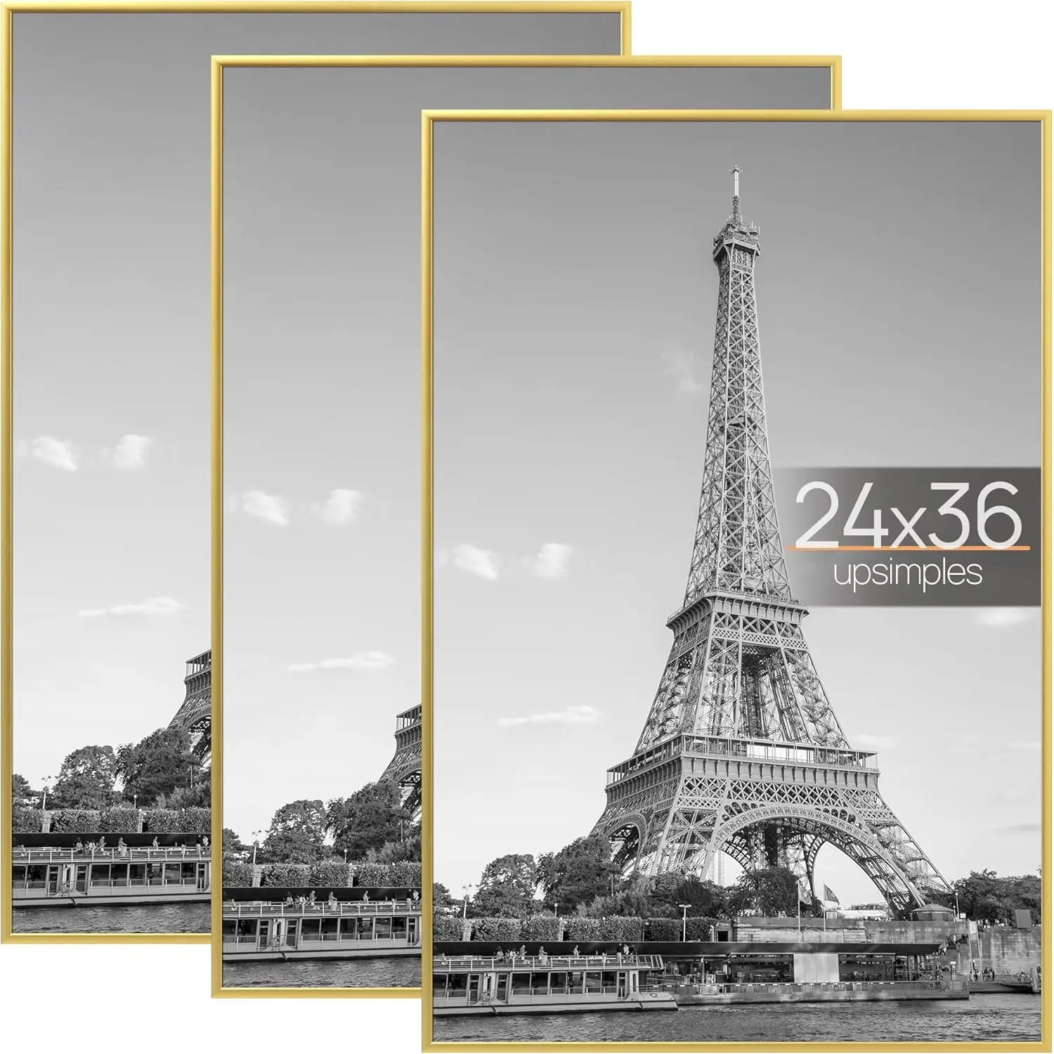 24x36 Poster Frame Gold 3 Pack, Scratch-Proof Picture Frames with Slide-In Strips for Horizontal or Vertical Wall Mounting
24x36 Poster Frame Gold 3 Pack, Scratch-Proof Picture Frames with Slide-In Strips for Horizontal or Vertical Wall Mounting