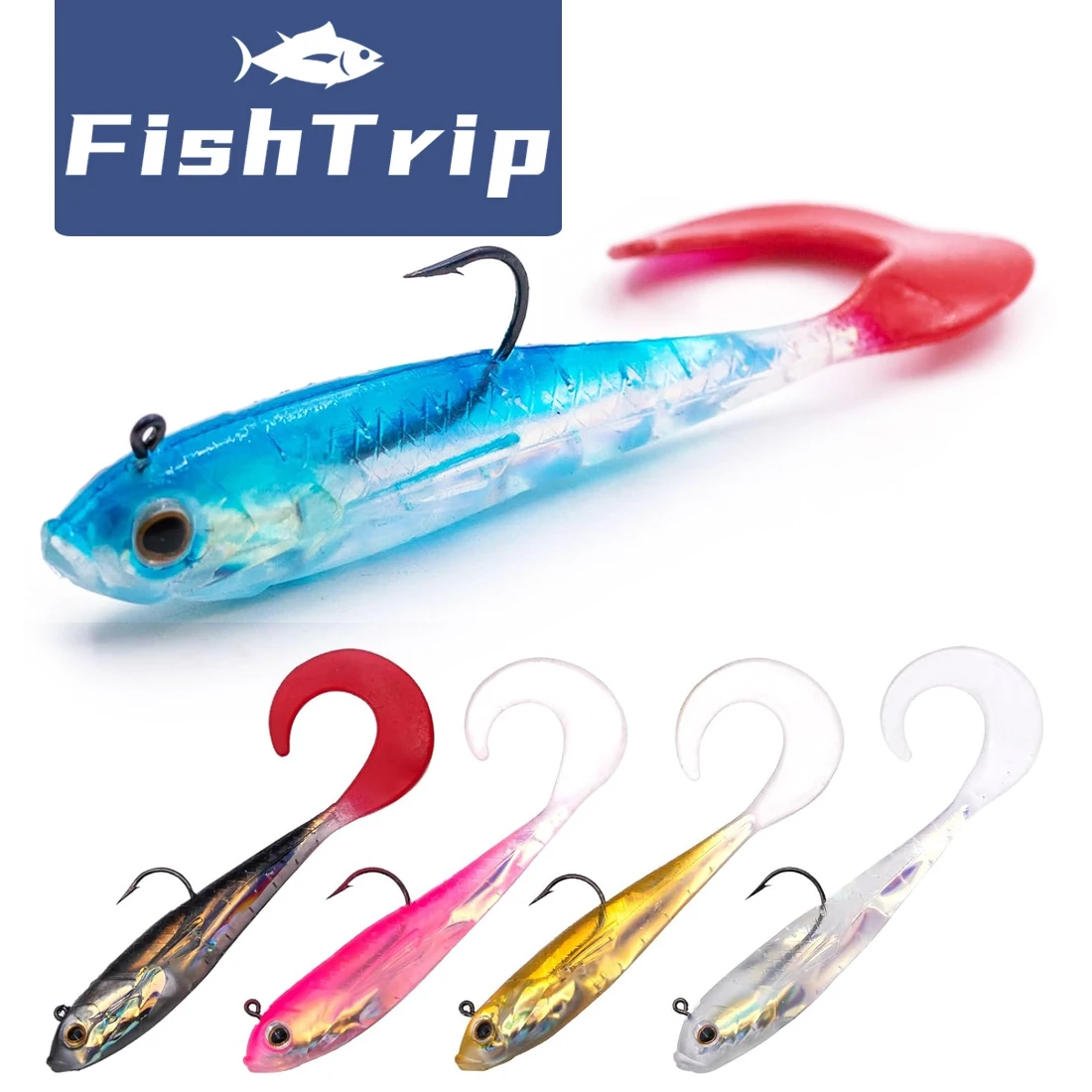 FishTrip Fishing Lure Soft Bait PVC Swim Tail Sinking Swimbait Jig Head Fishing Tackle for Bass Pike Spoon Silicone
FishTrip Fishing Lure Soft Bait PVC Swim Tail Sinking Swimbait Jig Head Fishing Tackle for Bass Pike Spoon Silicone