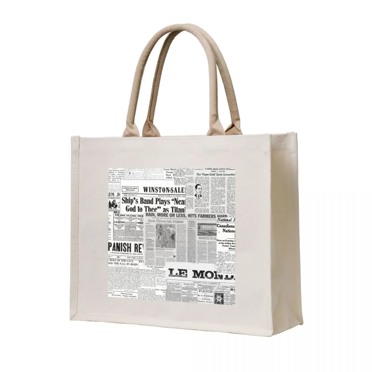 Newsprint Tote Bag Eco bag cute tote bag Reusable bags large size bags
Newsprint Tote Bag Eco bag cute tote bag Reusable bags large size bags
