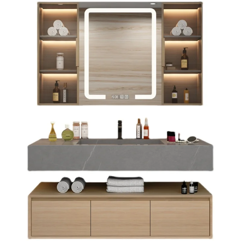 Light luxury slate integrated bathroom cabinet bathroom solid wood washbasin hotel bathroom cabinet
Light luxury slate integrated bathroom cabinet bathroom solid wood washbasin hotel bathroom cabinet