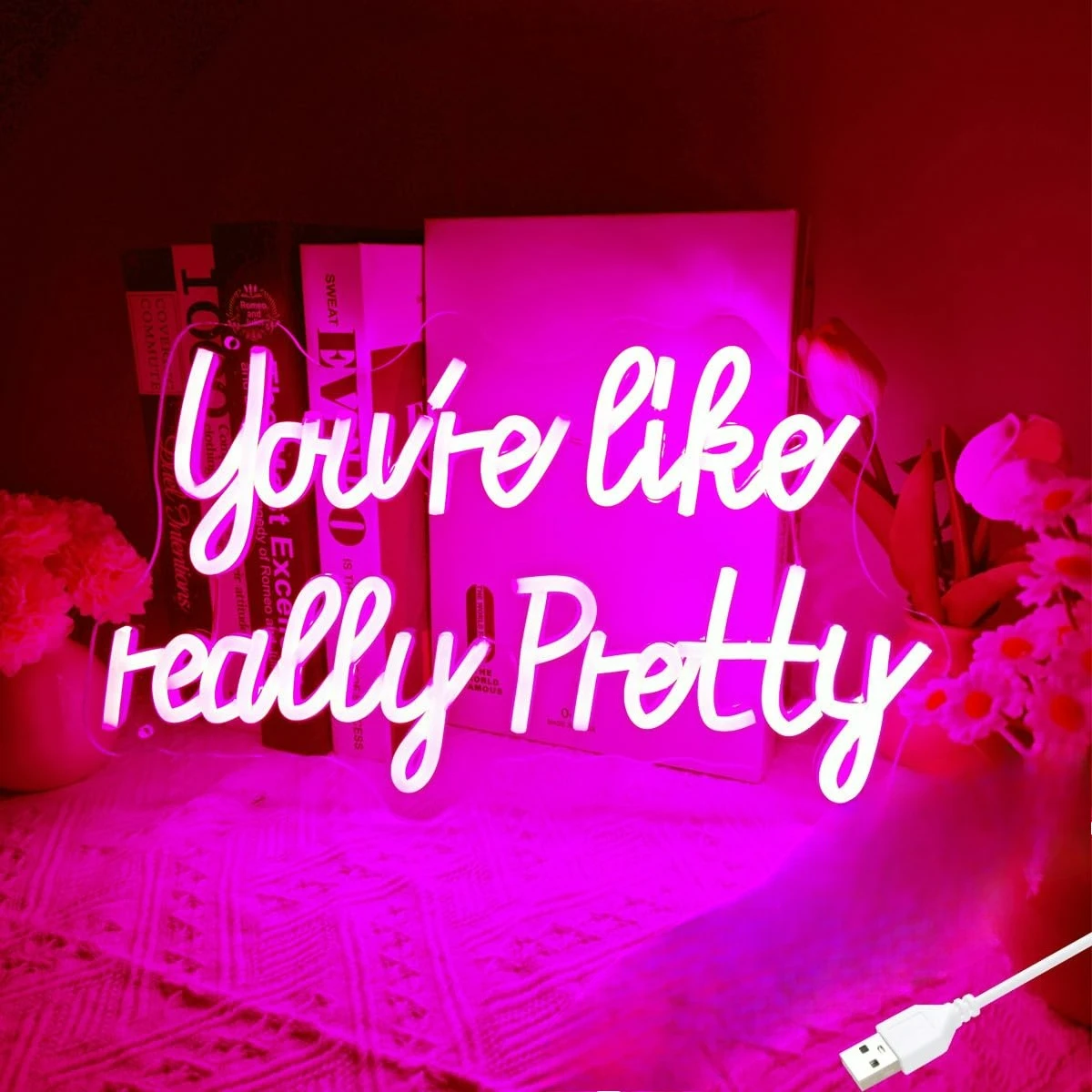 You like really pretty Neon Sign Neon lights with USB for Room decor Wall decor Birthday light up sign for wedding sign Bedroom
You like really pretty Neon Sign Neon lights with USB for Room decor Wall decor Birthday light up sign for wedding sign Bedroom