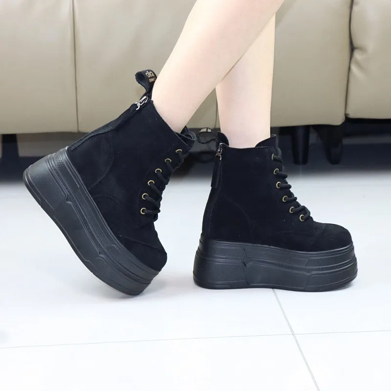 12cm Suede Women Shoes Wedge High Heel Platform Casual Breathable Casual Winterr Shoes Women Ankle Boots
12cm Suede Women Shoes Wedge High Heel Platform Casual Breathable Casual Winterr Shoes Women Ankle Boots