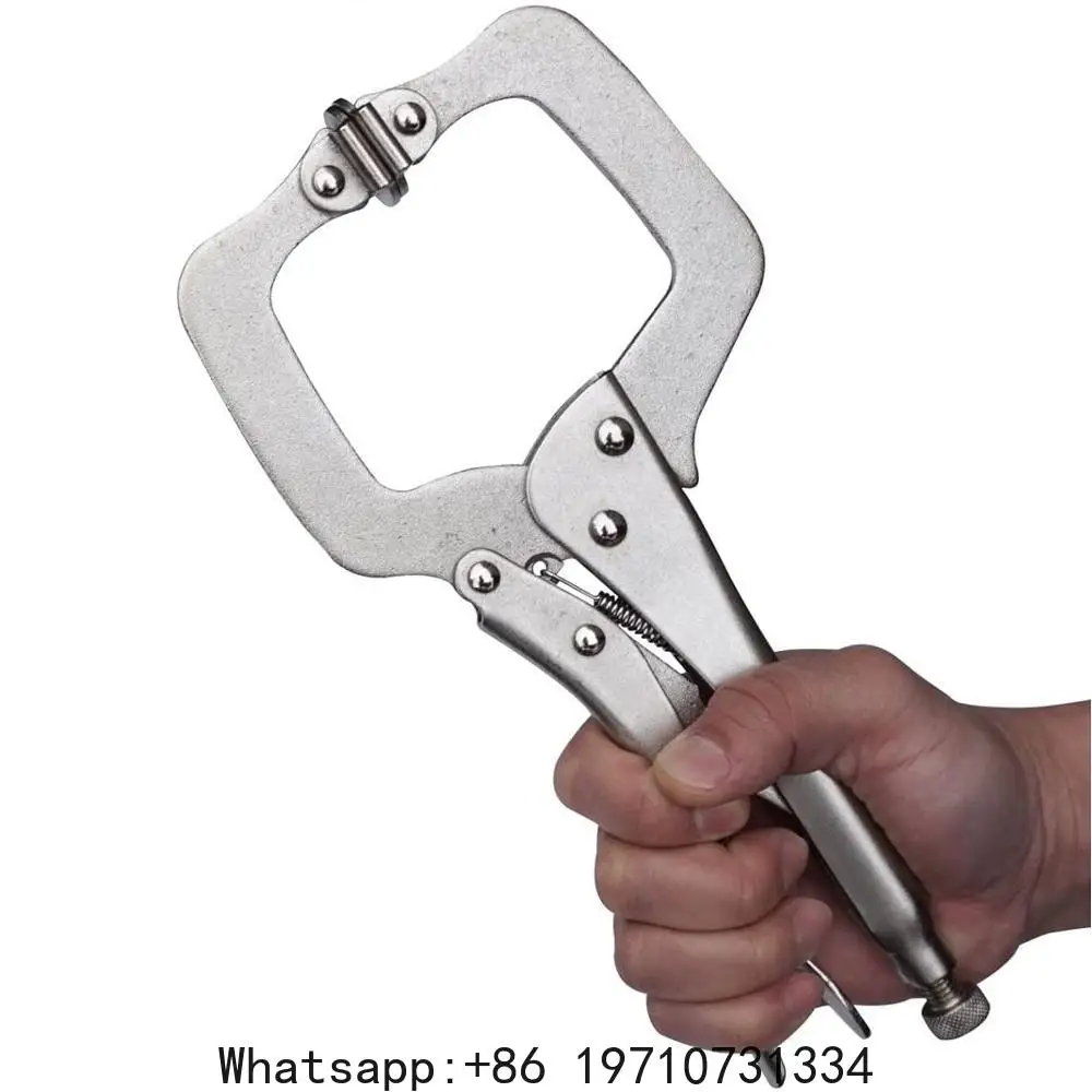 11 inch Heavy Duty Locking C-Clamp with Swivel Pads Wide Mouth Welding Locking Pliers C-Type Vise Grip Tools
11 inch Heavy Duty Locking C-Clamp with Swivel Pads Wide Mouth Welding Locking Pliers C-Type Vise Grip Tools