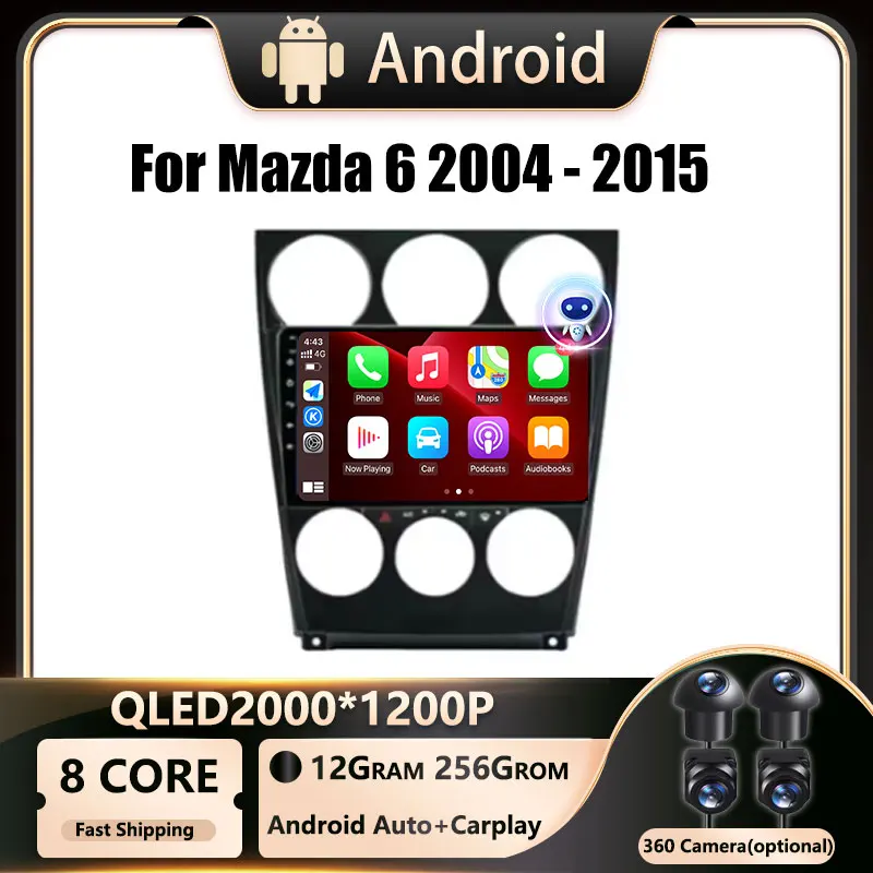 Android OS For Mazda 6 2004 - 2015 01Multimedia Video Player 9 inch Car Radio Navigation stereo GPS No 2 din dvd DSP WIFI 5G
Android OS For Mazda 6 2004 - 2015 01Multimedia Video Player 9 inch Car Radio Navigation stereo GPS No 2 din dvd DSP WIFI 5G