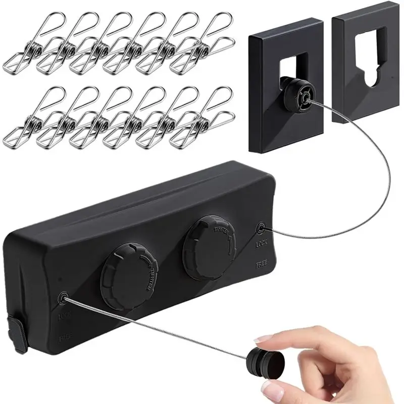 Sep N12R Retractable Clothesline Heavy Duty 44Lb Dual 304 Stainless Lines 16.7Ft Anti-Sag Design Drill-Free Install Indoor/Outdo
Sep N12R Retractable Clothesline Heavy Duty 44Lb Dual 304 Stainless Lines 16.7Ft Anti-Sag Design Drill-Free Install Indoor/Outdo