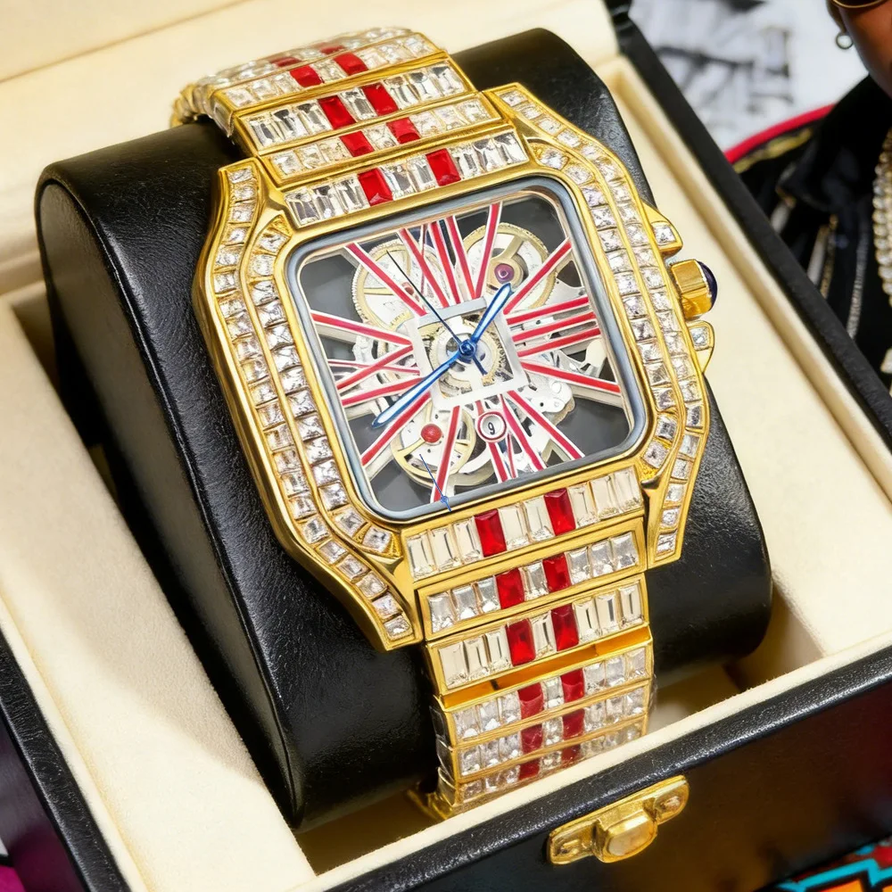 2026 Luxury Bling Hot Fashion Full Diamond Watch Men Brand Hip Hop Iced Out Jewelry Square Quartz Wristwatch Man Dropshipping
2026 Luxury Bling Hot Fashion Full Diamond Watch Men Brand Hip Hop Iced Out Jewelry Square Quartz Wristwatch Man Dropshipping