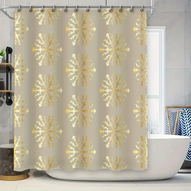 Luxury Golden Damask Shower Curtain Modern Bathroom Decor with White, Gold Silver Colors for Home Bathrooms
Luxury Golden Damask Shower Curtain Modern Bathroom Decor with White, Gold Silver Colors for Home Bathrooms