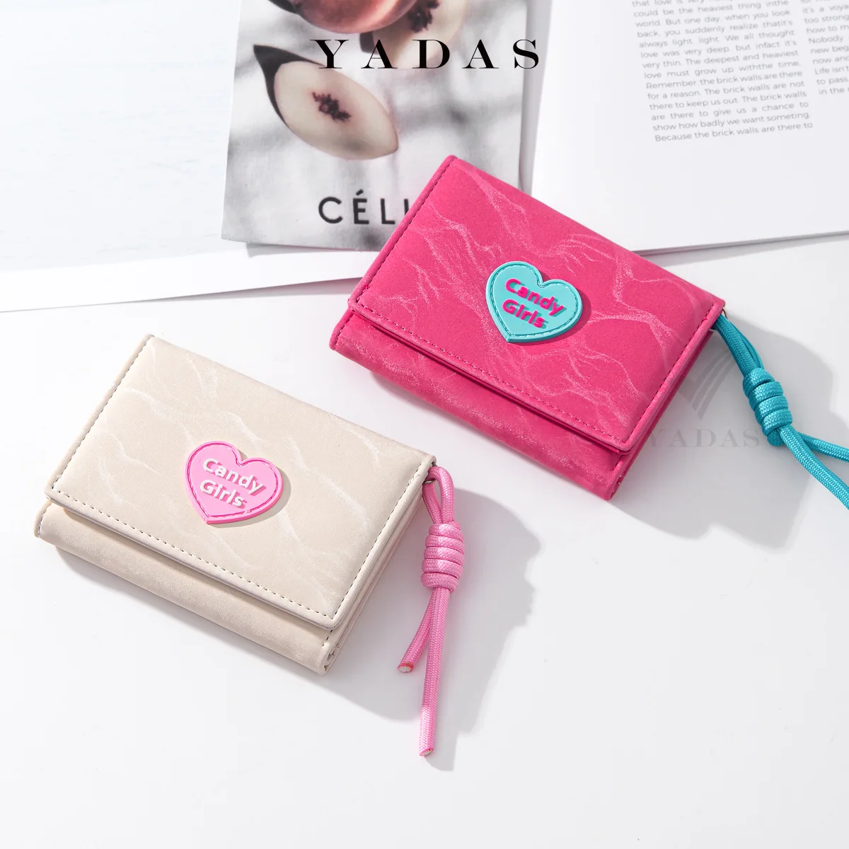 Tri-fold Women Girls Wallet Card Holder Zipper Coin Purse INS Heart Clutch Bag Portable Girl Short Coin Pouch with Lanyard
Tri-fold Women Girls Wallet Card Holder Zipper Coin Purse INS Heart Clutch Bag Portable Girl Short Coin Pouch with Lanyard