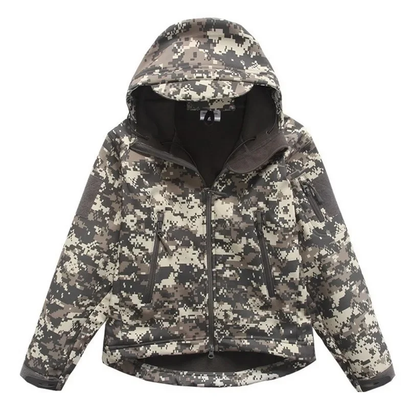 Soft Shell Fleece Windproof Tactical Hooded Coats for Kids, Waterproof Tops, Outdoor Sports, Camping and Skiing, CS
Soft Shell Fleece Windproof Tactical Hooded Coats for Kids, Waterproof Tops, Outdoor Sports, Camping and Skiing, CS