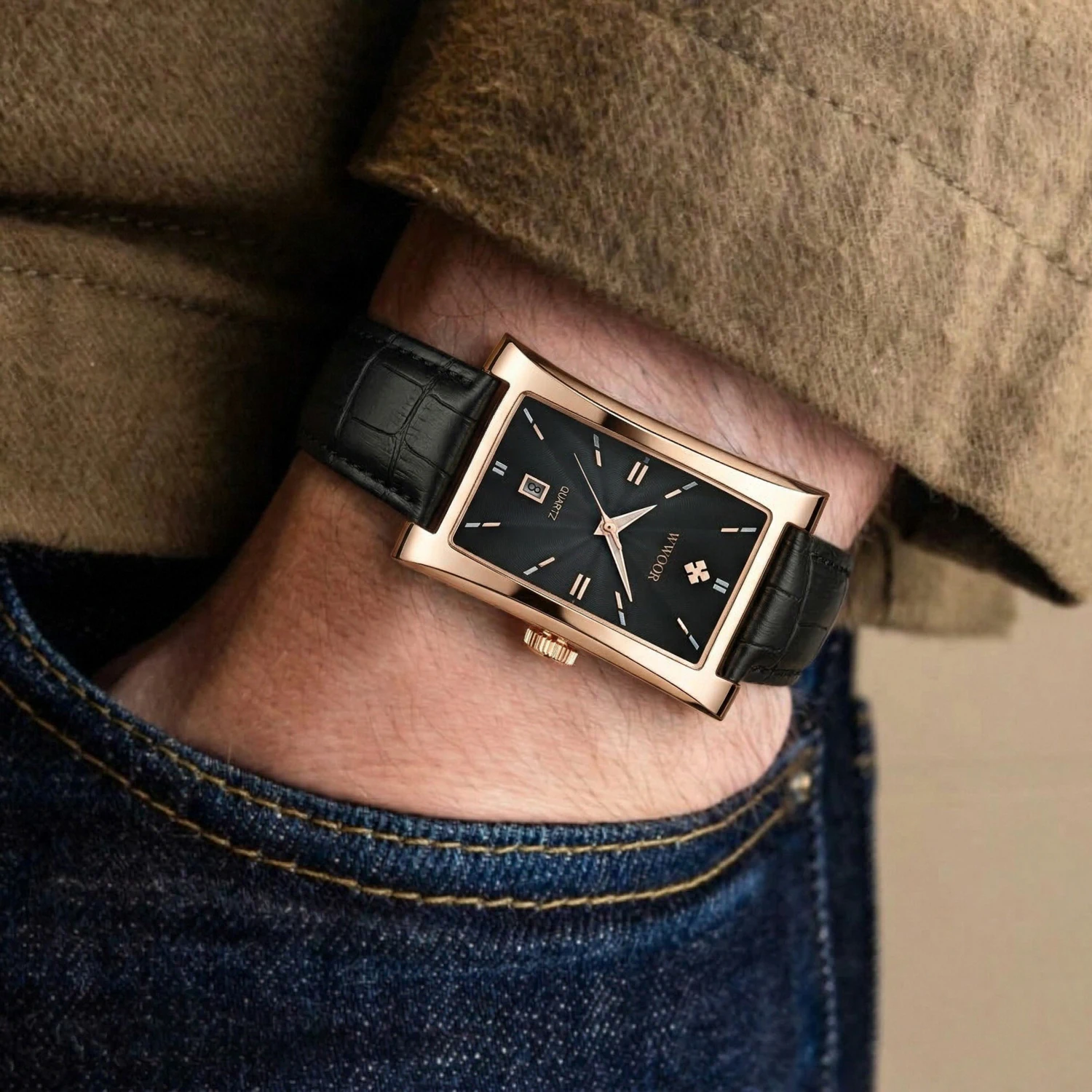 Luxury square sports men's watch; Waterproof 2026 new model; Quartz; High-end men's watch; Male watch
Luxury square sports men's watch; Waterproof 2026 new model; Quartz; High-end men's watch; Male watch