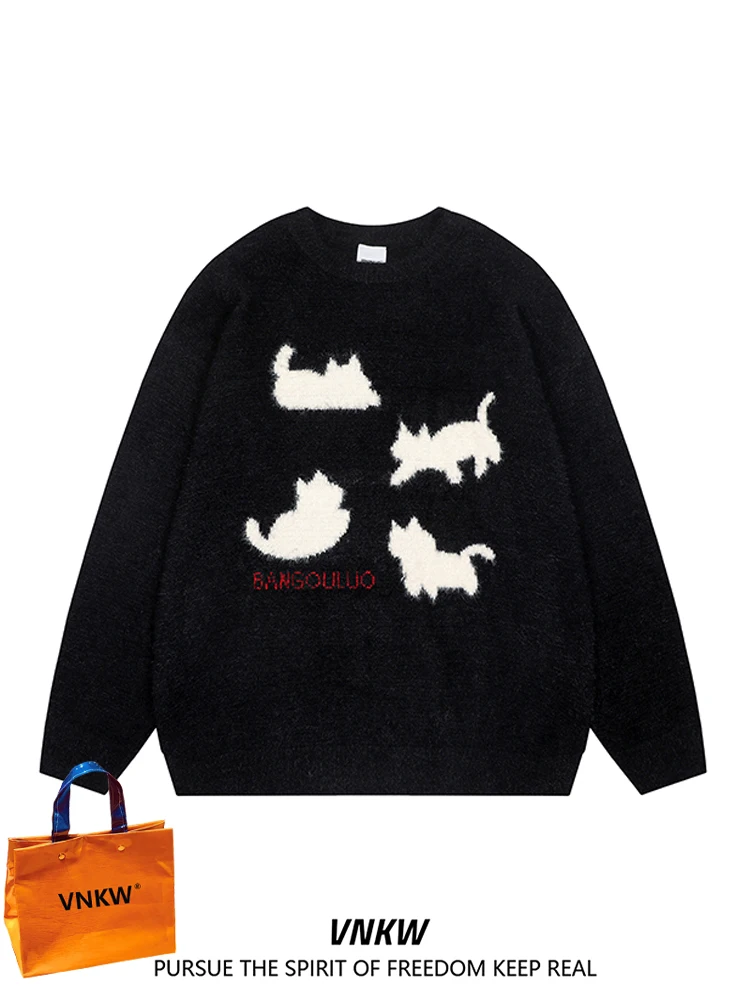 Осенне-зимний унисекс свитер с узором, свободный крой, вязаный, модный, в американском ретро-стиле, с длинными рукавами, для пар
Осенне-зимний унисекс свитер с узором, свободный крой, вязаный, модный, в американском ретро-стиле, с длинными рукавами, для пар