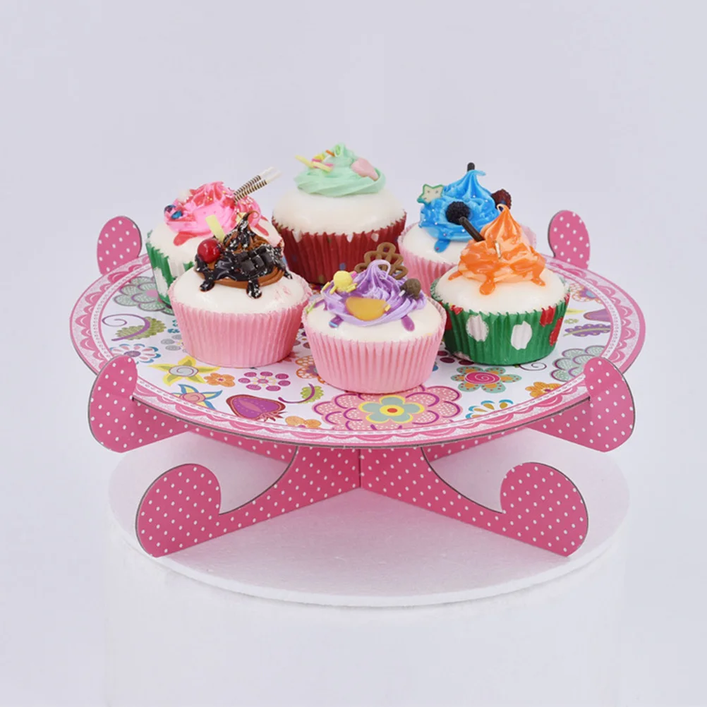 Paper Cake Stand One-Tier Round Cupcake Snack Storage Rack Stand Tray Wedding Birthday Party Supplies (Pink)
Paper Cake Stand One-Tier Round Cupcake Snack Storage Rack Stand Tray Wedding Birthday Party Supplies (Pink)