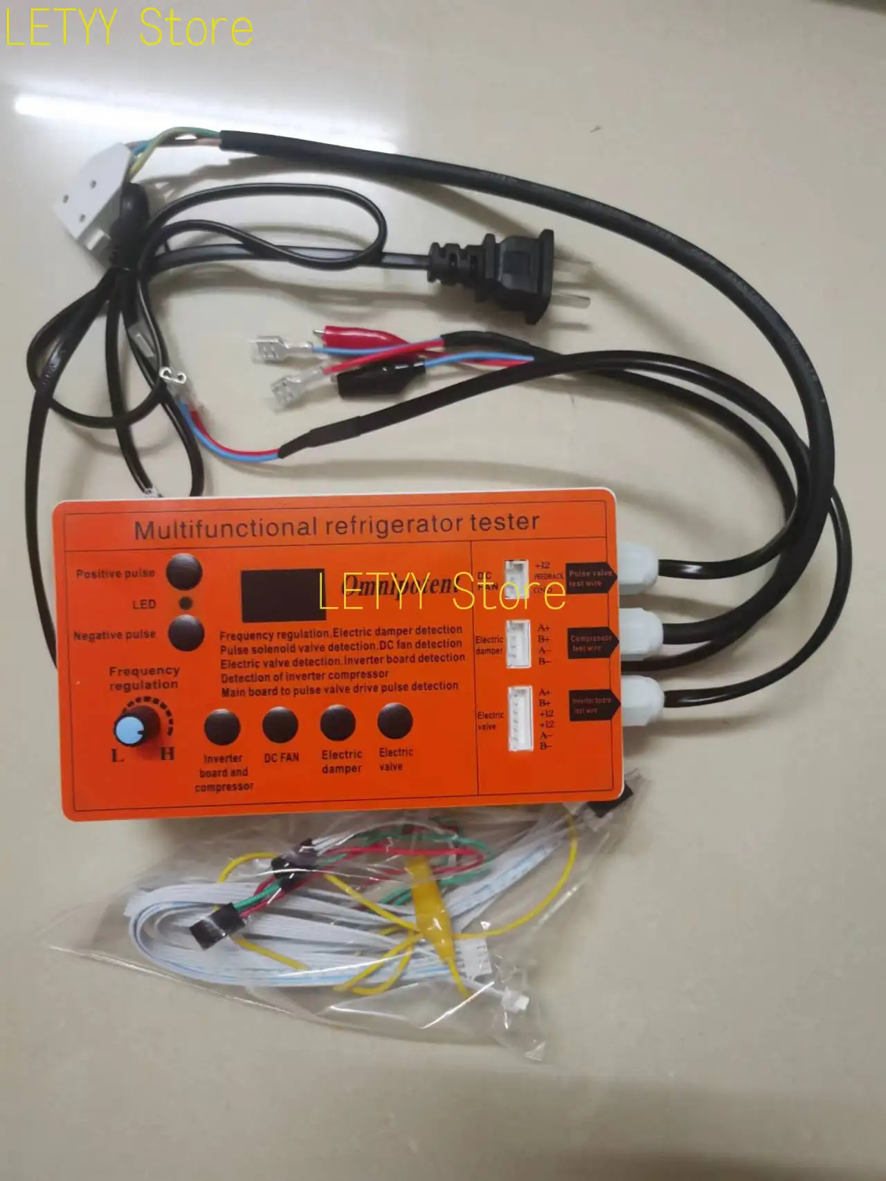 Refrigerator Compressor Inverter Board Tester Pulse Solenoid Valve Inverter Refrigerator Test Tool
Refrigerator Compressor Inverter Board Tester Pulse Solenoid Valve Inverter Refrigerator Test Tool