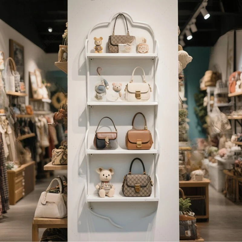 Store shoe rack, bag display rack, wall-mounted women's clothing store bag display rack, multi-layer commercial shoe shelf
Store shoe rack, bag display rack, wall-mounted women's clothing store bag display rack, multi-layer commercial shoe shelf