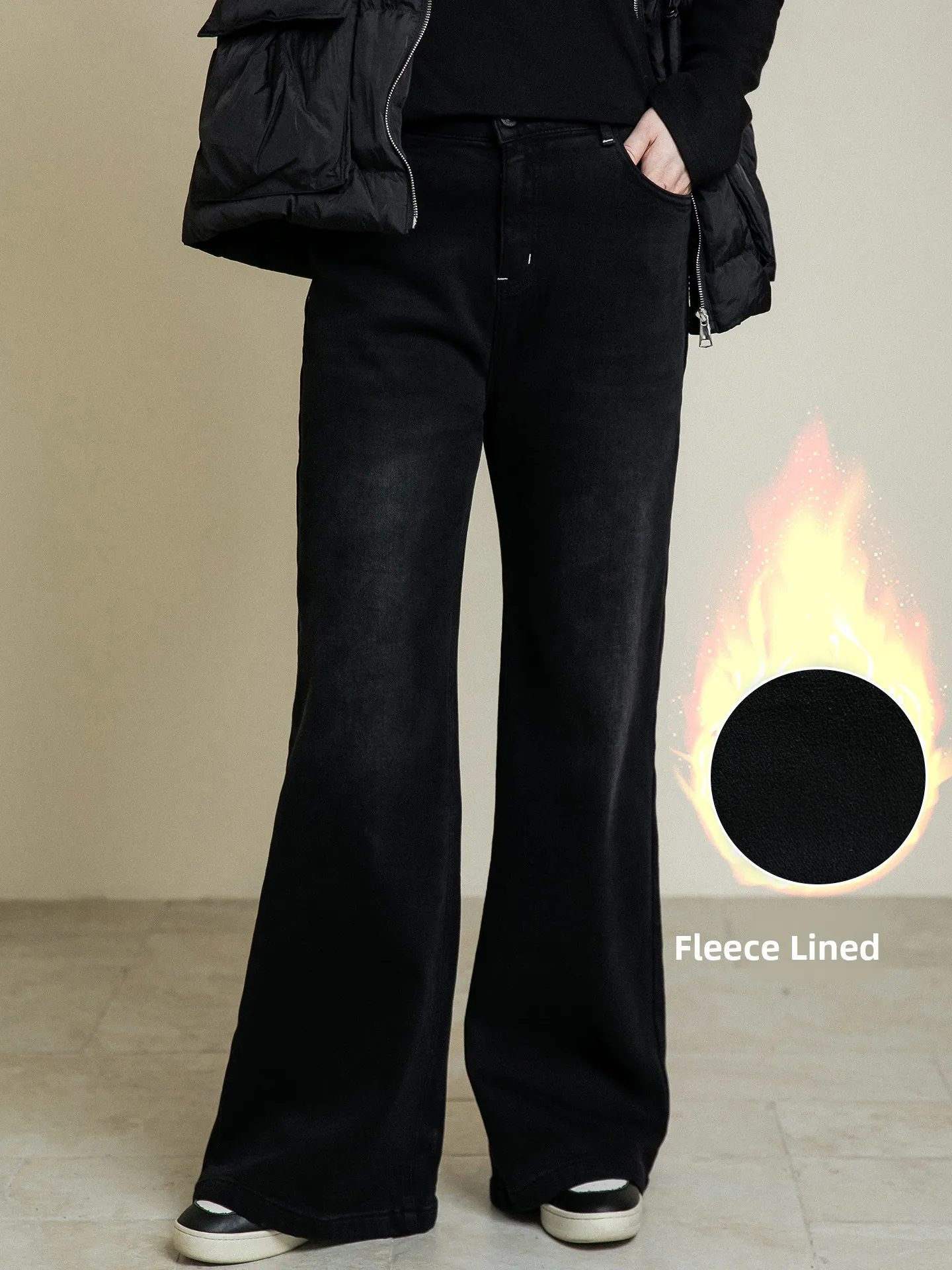 Женские джинсы больших размеров с флисовой подкладкой, теплые зимние джинсы-клеш с высокой талией, повседневные широкие брюки с эффектом похудения
Женские джинсы больших размеров с флисовой подкладкой, теплые зимние джинсы-клеш с высокой талией, повседневные широкие брюки с эффектом похудения