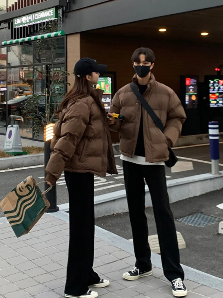 Thiened ort Cotton Jaet Stand Collar Men's Brown Retro American Sle Bread Coat Casual Faion Urban Loose Fit Youth
Thiened ort Cotton Jaet Stand Collar Men's Brown Retro American Sle Bread Coat Casual Faion Urban Loose Fit Youth