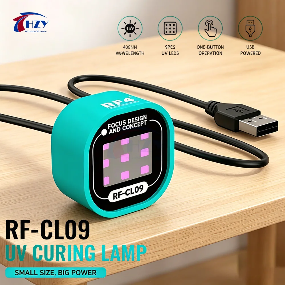 RF4 RF-CL09 UV Intelligent Green Oil Curing Lamp Solder Oil UV Adhesive Curing Lamp for Phone Motherboard PCB LCD Repair Tools
RF4 RF-CL09 UV Intelligent Green Oil Curing Lamp Solder Oil UV Adhesive Curing Lamp for Phone Motherboard PCB LCD Repair Tools