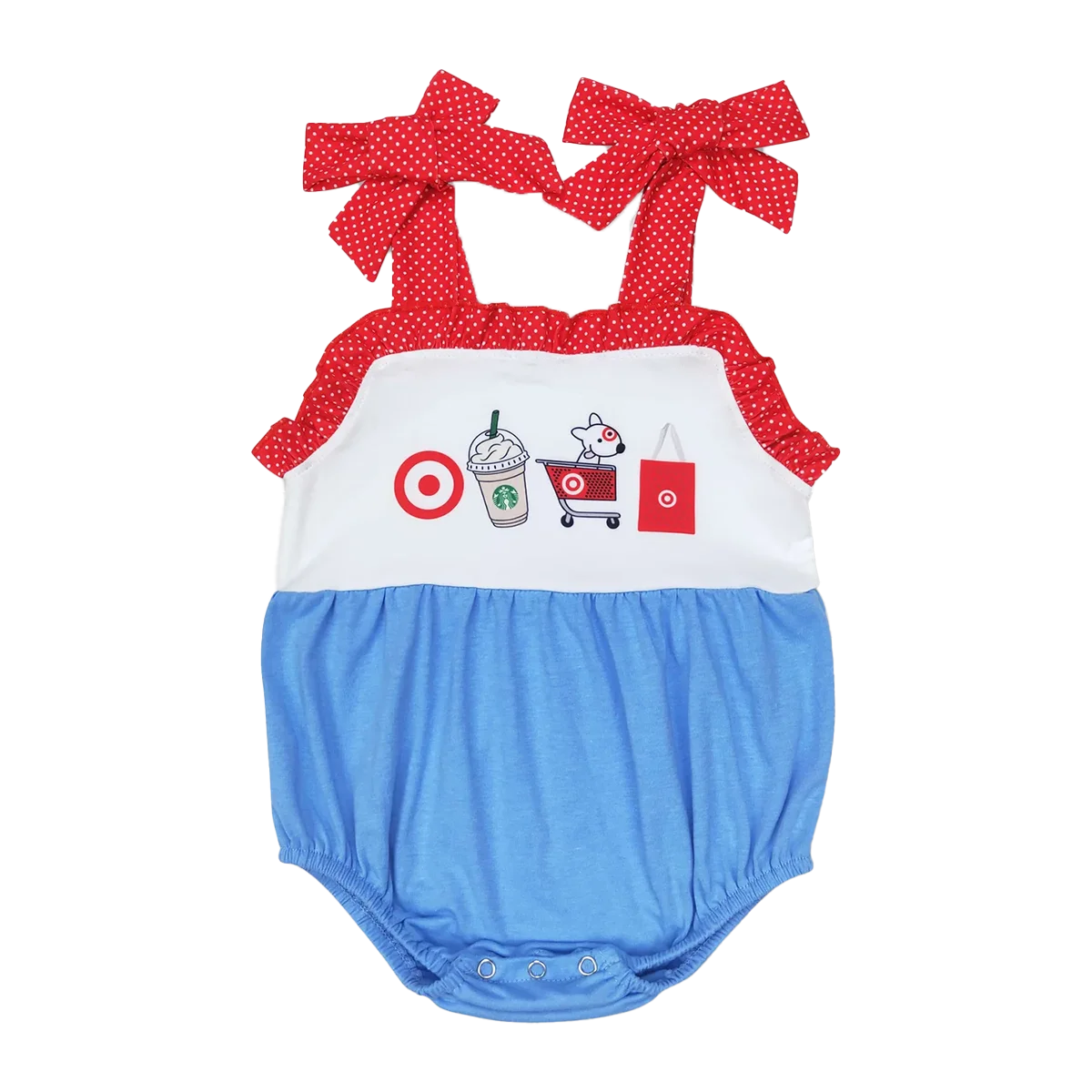 SR1605Baby Girls Summer Rompers Polka dots straps drink cart baby girl summer romper
SR1605Baby Girls Summer Rompers Polka dots straps drink cart baby girl summer romper