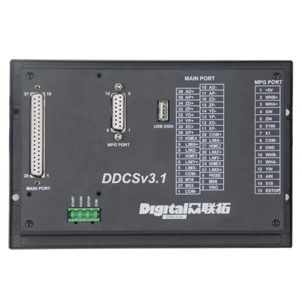 Digital Dream DDCS3 V3.1 3 Axis Standalone/Offline CNC Motion Controller for CNC Router Milling Machine Updated from DDCS V2.1
Digital Dream DDCS3 V3.1 3 Axis Standalone/Offline CNC Motion Controller for CNC Router Milling Machine Updated from DDCS V2.1