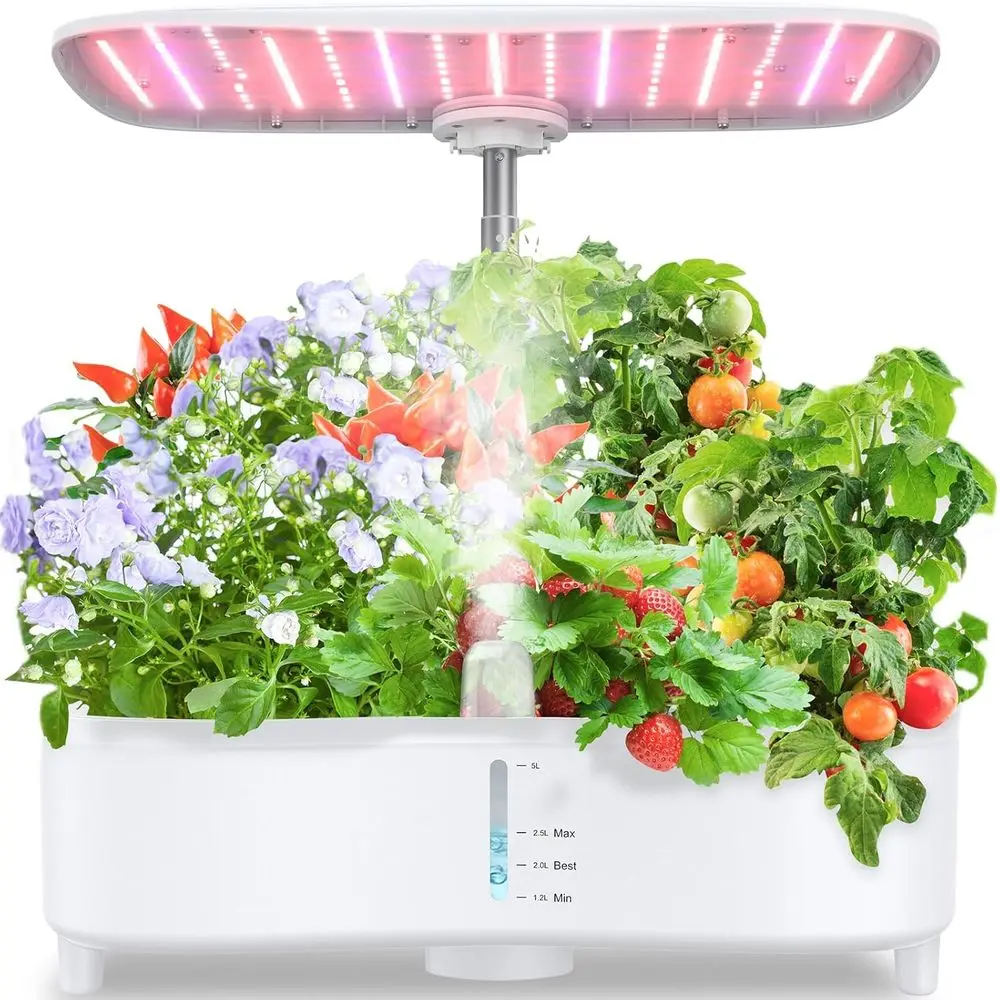 Indoor Hydroponic System with 15 Pods, Mist Herb Garden, 5L Water Tank, 48W Light, Ideal Gift for Homeowners
Indoor Hydroponic System with 15 Pods, Mist Herb Garden, 5L Water Tank, 48W Light, Ideal Gift for Homeowners