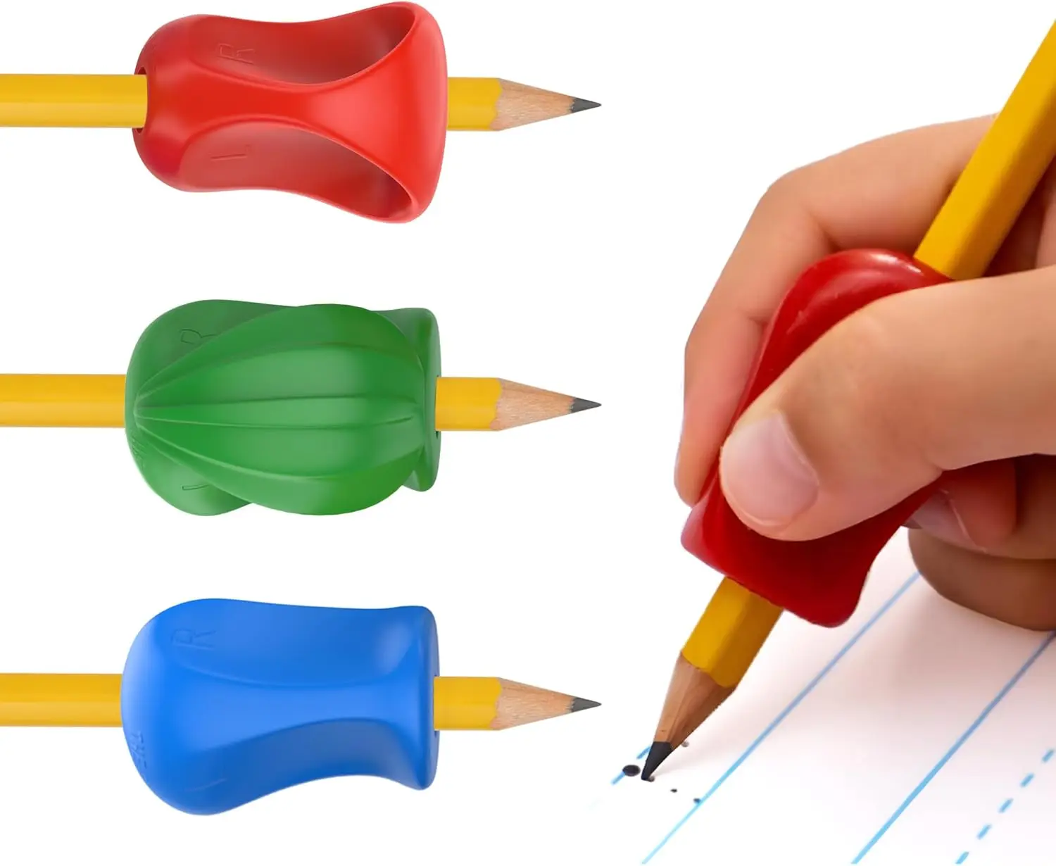 3-Step Ergonomic Pencil Grip Training Kit for Kids & Adults, Righties & Lefties, Assorted Colors, Pack of 3
3-Step Ergonomic Pencil Grip Training Kit for Kids & Adults, Righties & Lefties, Assorted Colors, Pack of 3