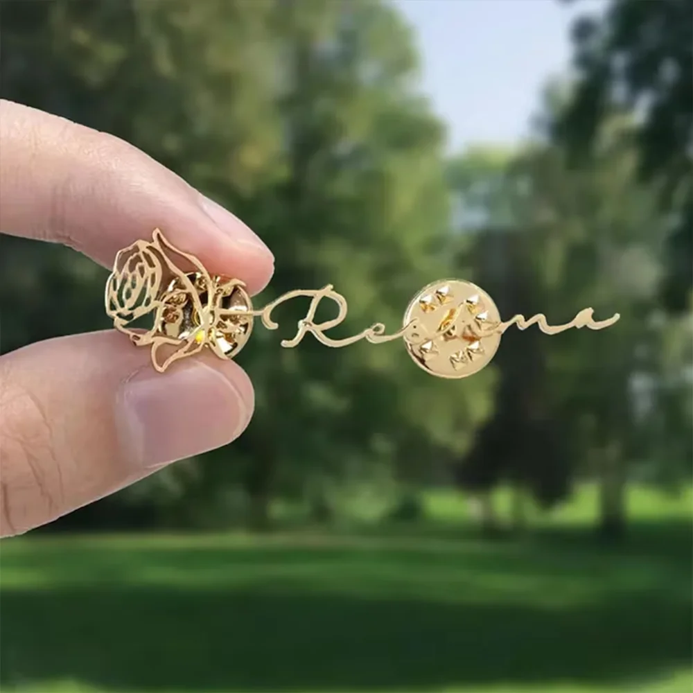 Персонализированная брошь с именем цветка рождения, индивидуальный значок с цветком из нержавеющей стали, розовая игла, индивидуальный подарок на день рождения, Рождество
Персонализированная брошь с именем цветка рождения, индивидуальный значок с цветком из нержавеющей стали, розовая игла, индивидуальный подарок на день рождения, Рождество