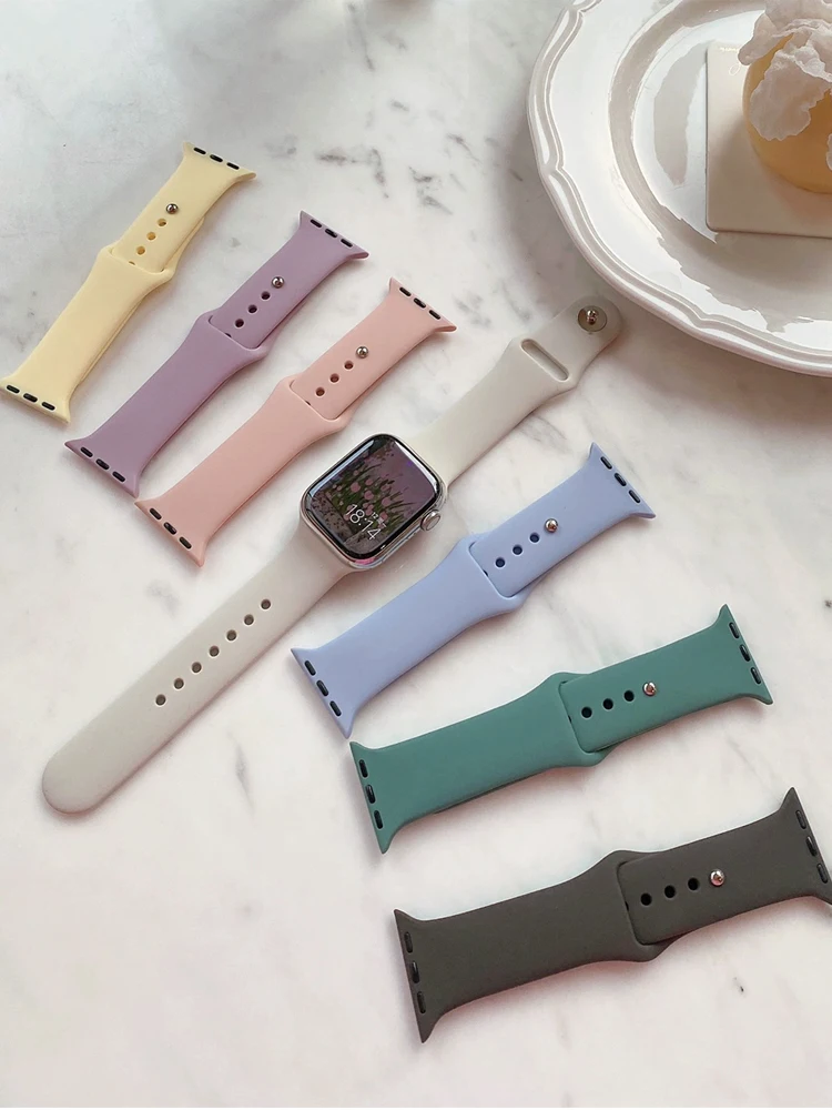 Silicone Strap For Apple Watch Band 44mm 40mm 45mm 41mm 42mm 44 45 mm correa bracelet iwatch series 7 8 se 3 5 6 9 Ultra 2 49mm
Silicone Strap For Apple Watch Band 44mm 40mm 45mm 41mm 42mm 44 45 mm correa bracelet iwatch series 7 8 se 3 5 6 9 Ultra 2 49mm