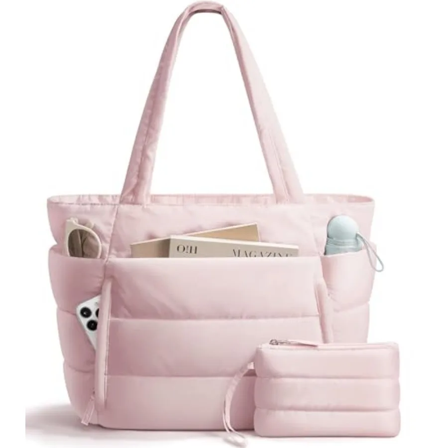 Puffer Tote Bag for Women, Lightweight Puffy Work Handbag Teacher Nurse Quilted Shoulder Bag for School Travel Gym Cloud Bag w/
Puffer Tote Bag for Women, Lightweight Puffy Work Handbag Teacher Nurse Quilted Shoulder Bag for School Travel Gym Cloud Bag w/