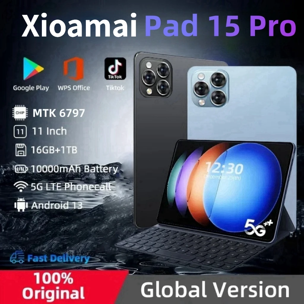 Mi Pad 15 Pro Tablet PC Original Global Version 16GB 2024 GB Android 13 11 inche 5G Dual SIM GPS Bluetooth WiFi WPS
Mi Pad 15 Pro Tablet PC Original Global Version 16GB 2024 GB Android 13 11 inche 5G Dual SIM GPS Bluetooth WiFi WPS