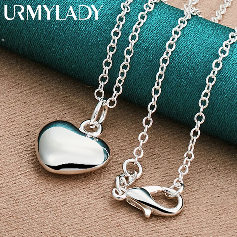 URMYLADY 925 Sterling Silver Heart 16-30 Inch Pendant Necklace For Women Wedding Party Fashion Jewelry
URMYLADY 925 Sterling Silver Heart 16-30 Inch Pendant Necklace For Women Wedding Party Fashion Jewelry
