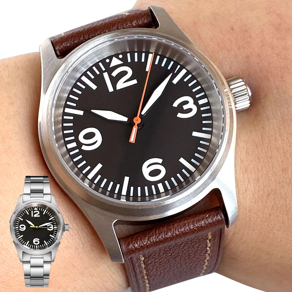 20ATM Diving Tandorio Pilot Aviator Style Brushed Men Watch 36mm NH35 Movement Mechanical Wristwatch Vintage Black Dial Sapphire
20ATM Diving Tandorio Pilot Aviator Style Brushed Men Watch 36mm NH35 Movement Mechanical Wristwatch Vintage Black Dial Sapphire