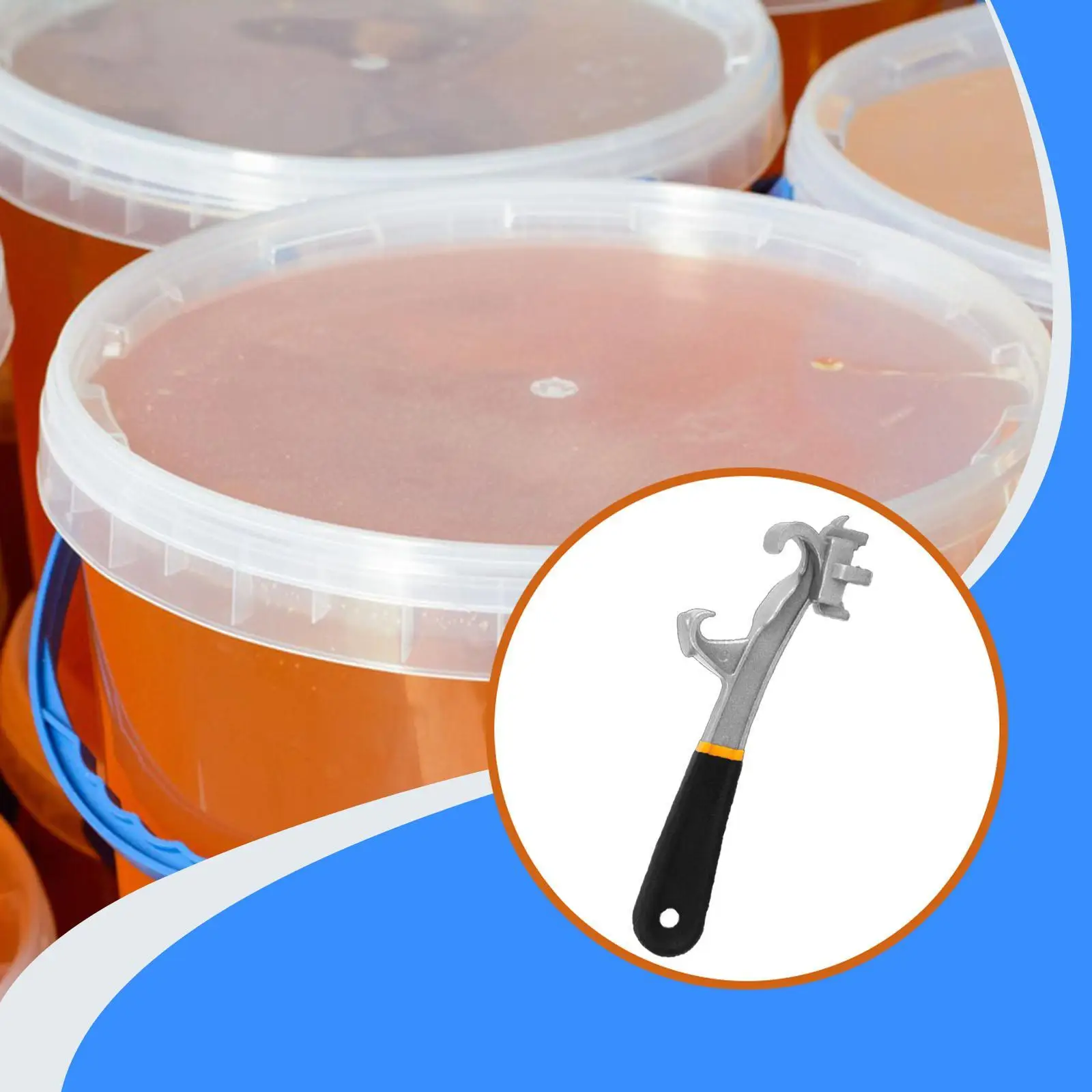 Bucket Opener Ergonomic Barrel Wrench Professional Simple to Use Paint Can Lid Opener for Construction Latex Paint Bucket Shop
Bucket Opener Ergonomic Barrel Wrench Professional Simple to Use Paint Can Lid Opener for Construction Latex Paint Bucket Shop
