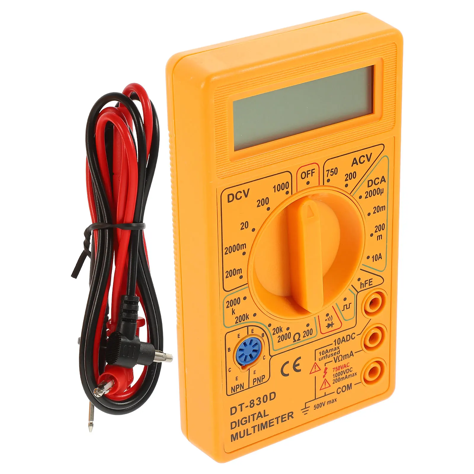 Digital Multimeter -830D 3 1/2 Lcd Display 1999 Count Overload Protection Diode Test Continuity Buzzer With Probe
Digital Multimeter -830D 3 1/2 Lcd Display 1999 Count Overload Protection Diode Test Continuity Buzzer With Probe