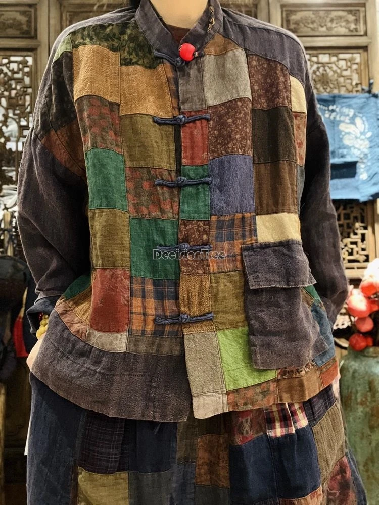 2025 retro trendy patchwork style cotton linen top chinese style leisure loose daily versatile top literature art zen clothing
2025 retro trendy patchwork style cotton linen top chinese style leisure loose daily versatile top literature art zen clothing