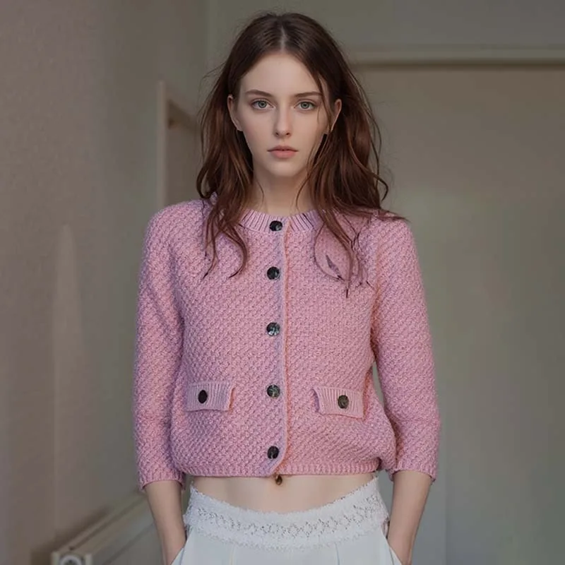 Elegant Women Cardigans Knitwear Women's Winter Knitting Sweater Cardigan Long Sleeve Pretty Sweaters Knit Short 2025 Red 
Elegant Women Cardigans Knitwear Women's Winter Knitting Sweater Cardigan Long Sleeve Pretty Sweaters Knit Short 2025 Red