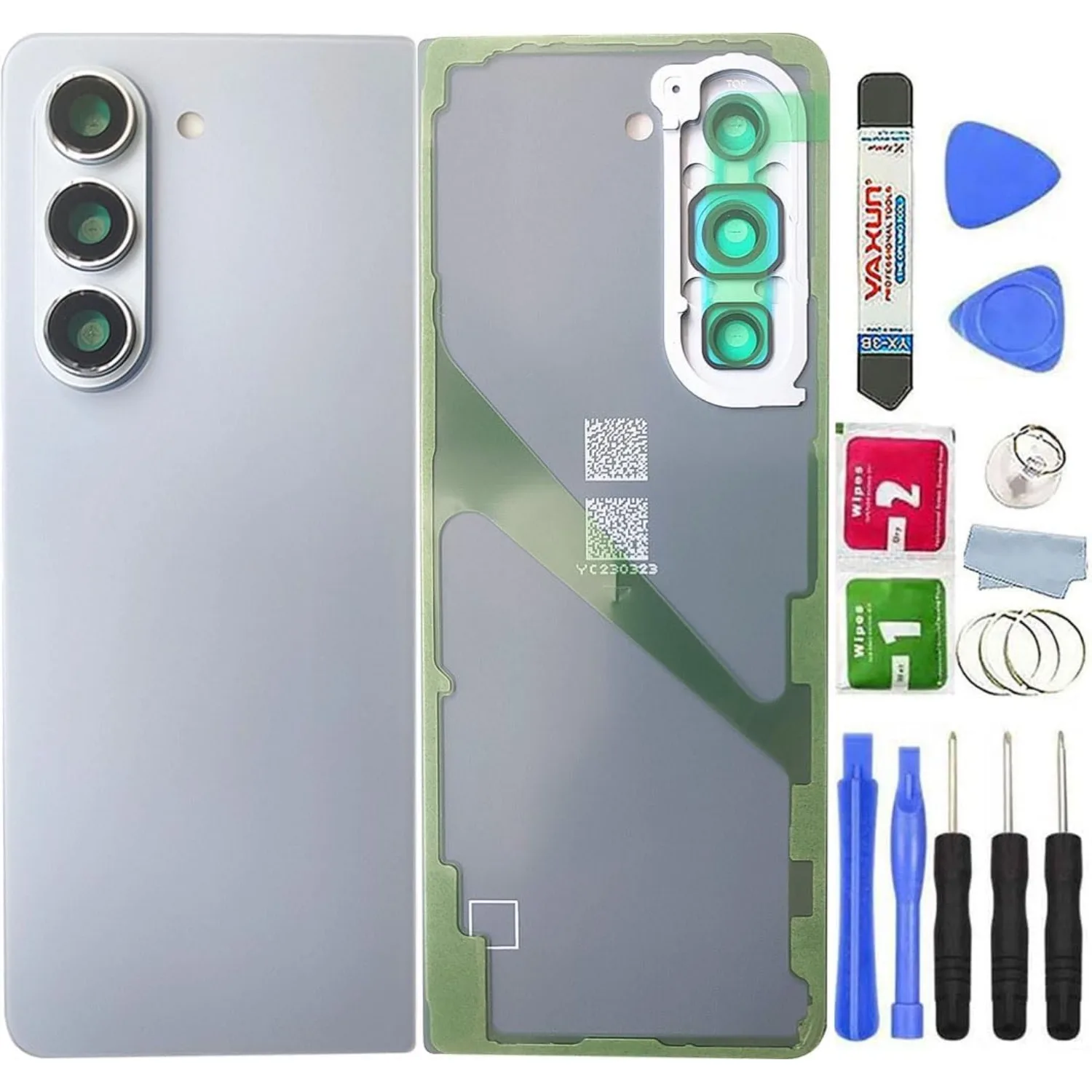 Z Fold 5 Back Glass Cover Waterproof Housing Door with Camera Glass Lens and Tape Parts Replacement Z Fold 5 All Models + Tool
Z Fold 5 Back Glass Cover Waterproof Housing Door with Camera Glass Lens and Tape Parts Replacement Z Fold 5 All Models + Tool