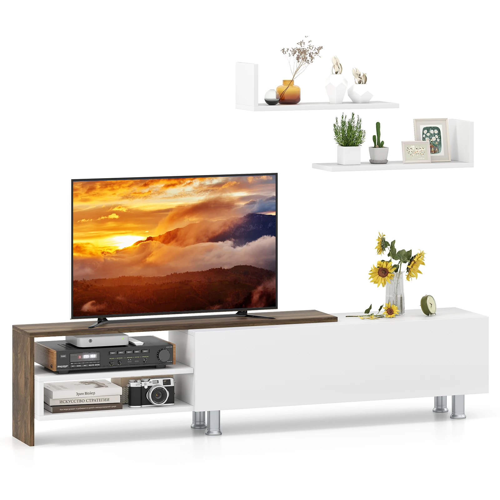 TV Stand Modern Entertainment Center TV Cabinet for TVs up to 80 Inches
TV Stand Modern Entertainment Center TV Cabinet for TVs up to 80 Inches