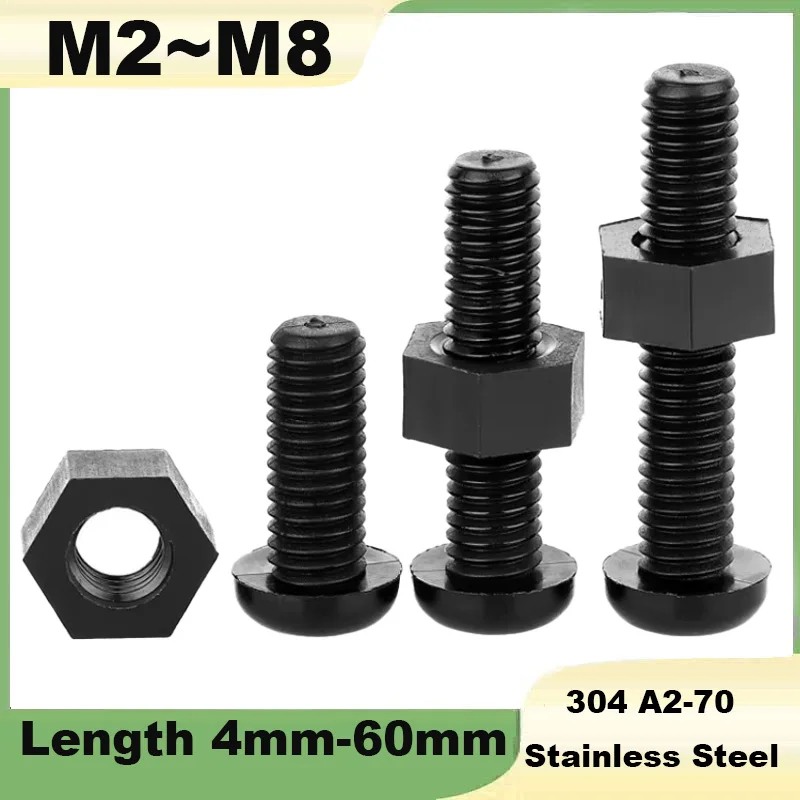 Nylon Screw Nut M2 M2.5 M3 M4 M5 M6 M8 Black Combination Round Head Cross Bolt Plastic Insulation Screw
Nylon Screw Nut M2 M2.5 M3 M4 M5 M6 M8 Black Combination Round Head Cross Bolt Plastic Insulation Screw