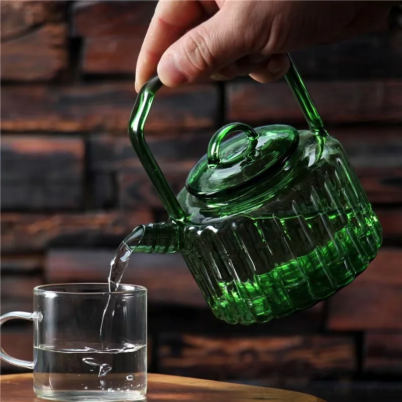300ml Green Bamboo Shape Glass Teapots With Filter Flower Puer Herbal Tea Brewing Pot Kung Fu Tea Set Teaware
300ml Green Bamboo Shape Glass Teapots With Filter Flower Puer Herbal Tea Brewing Pot Kung Fu Tea Set Teaware