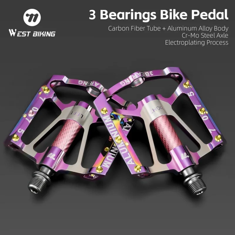 WEST BIKING Bike Pedal 3 Bearing Electroplated Aluminum Alloy Pedals MTB Road Widen Anti-slip Bicycle Pedals Bike Accessories
WEST BIKING Bike Pedal 3 Bearing Electroplated Aluminum Alloy Pedals MTB Road Widen Anti-slip Bicycle Pedals Bike Accessories
