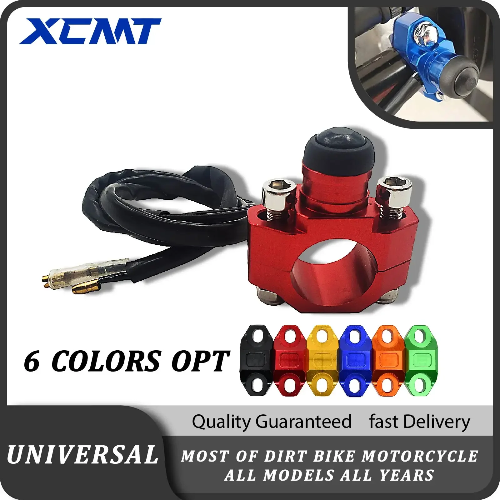 CNC Motorcycle Universal Stop Start Kill Switch Button With Rotating Bar Clamp For KTM HONDA YAMAHA YZF WRF CRF EXC XCF 125 250
CNC Motorcycle Universal Stop Start Kill Switch Button With Rotating Bar Clamp For KTM HONDA YAMAHA YZF WRF CRF EXC XCF 125 250