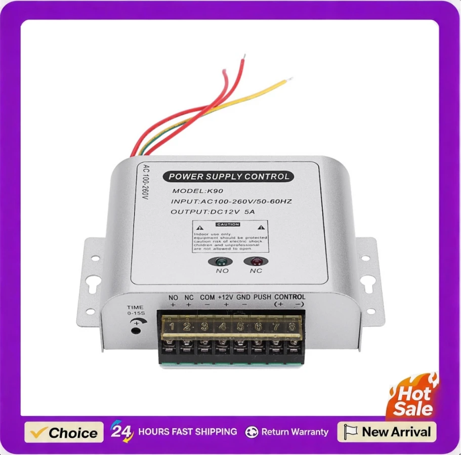 12V 5A Door Access Control System Power Supply Adapter 110-240V Access Controller Power Supply Access Control Power Supply
12V 5A Door Access Control System Power Supply Adapter 110-240V Access Controller Power Supply Access Control Power Supply