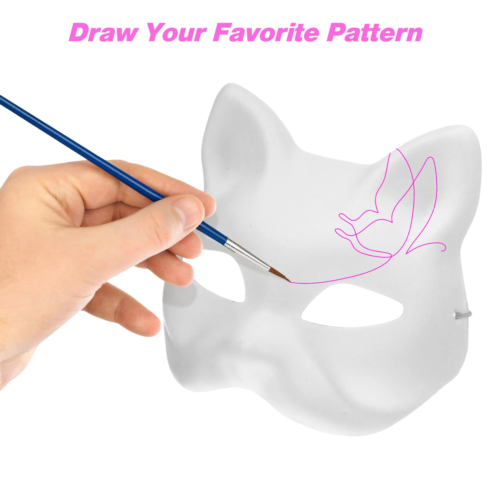 8pcs Hand Painted Mask DIY Unpainted Cat Face Fox White Masquerade Masks Party Favor Cosplay Prop Eco Friendly
8pcs Hand Painted Mask DIY Unpainted Cat Face Fox White Masquerade Masks Party Favor Cosplay Prop Eco Friendly