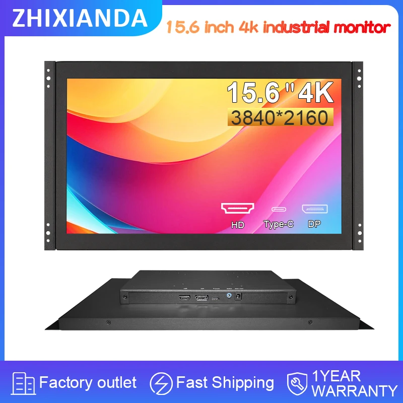 ZHIXIANDA 15.6 Inch 3840*2160 4K FHD IPS Open Frame VESA Wall Mount Industrial TouchScreen Monitor Display HDMI DP Type-C Input
ZHIXIANDA 15.6 Inch 3840*2160 4K FHD IPS Open Frame VESA Wall Mount Industrial TouchScreen Monitor Display HDMI DP Type-C Input