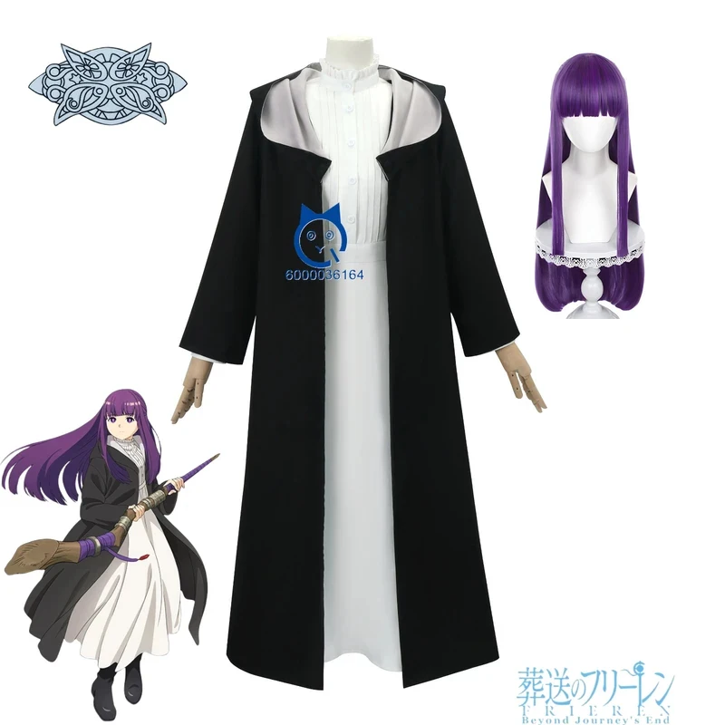 Frieren: Beyond Journey's End Fern Cosplay Costume Anime Clothes Black Coat White Dress Wig Full Set for Women Rolx,3;b'2.
Frieren: Beyond Journey's End Fern Cosplay Costume Anime Clothes Black Coat White Dress Wig Full Set for Women Rolx,3;b'2.