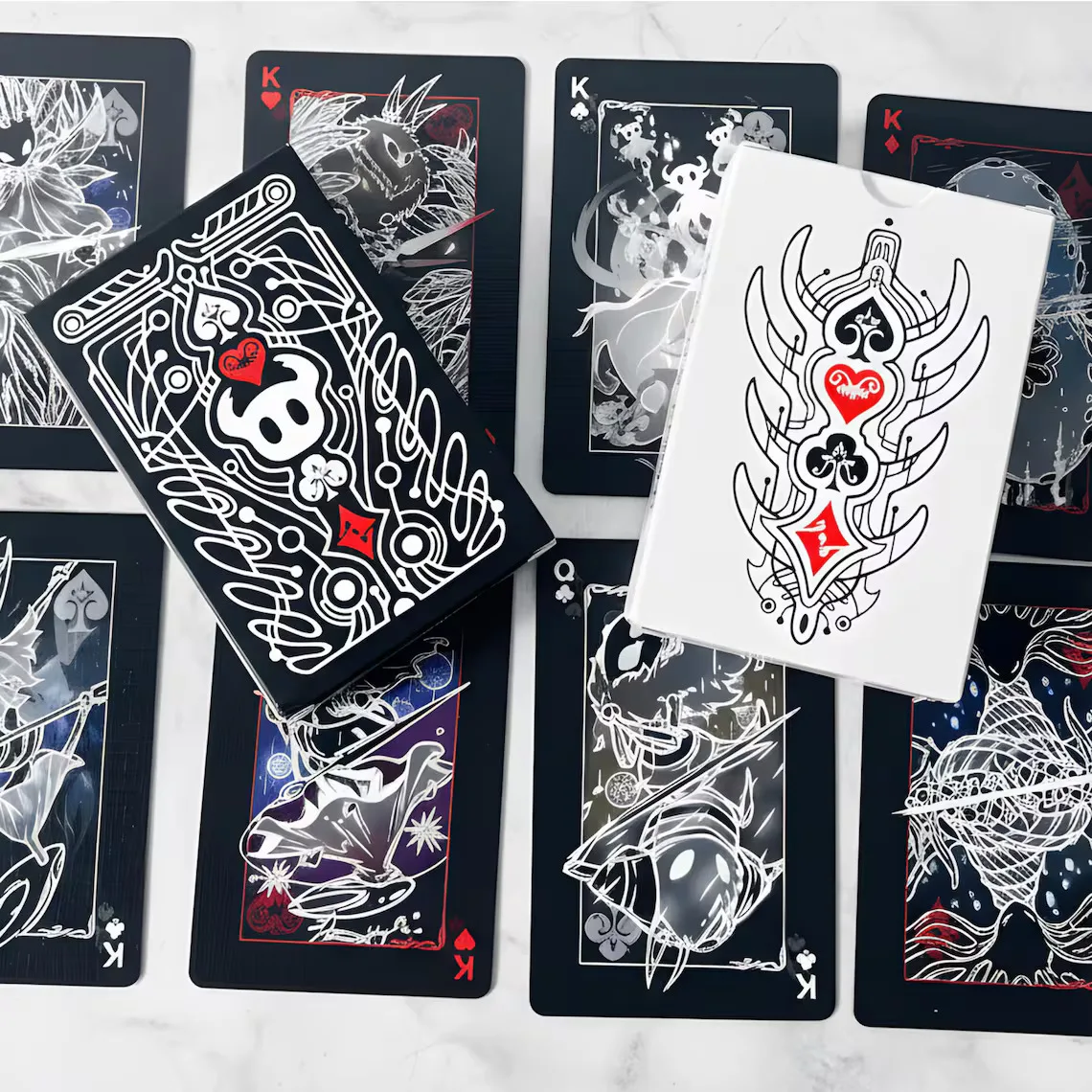Hollow Knight Standard Poker Card Set Black and White Playing Card Game Card Group Portable Creative Board Game Gift Collection
Hollow Knight Standard Poker Card Set Black and White Playing Card Game Card Group Portable Creative Board Game Gift Collection