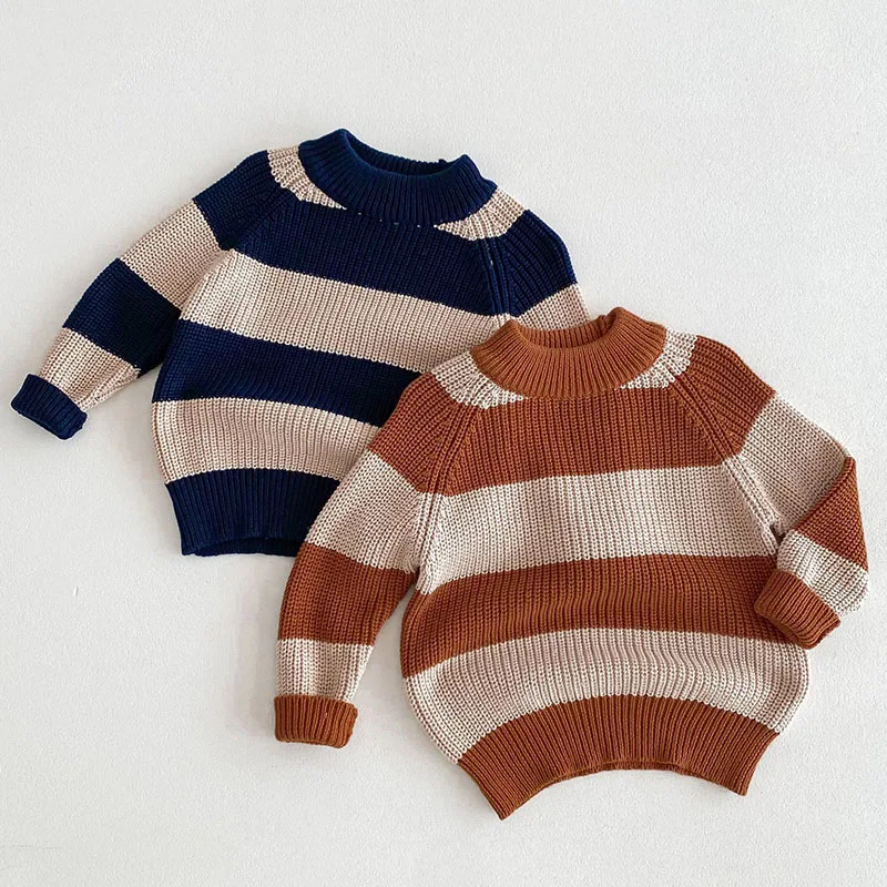 2024 New Autumn Korean Style Children Knitting Clothing Baby Boys Girls Sweater Kids Long Sleeved Striped Pullover Sweater
2024 New Autumn Korean Style Children Knitting Clothing Baby Boys Girls Sweater Kids Long Sleeved Striped Pullover Sweater